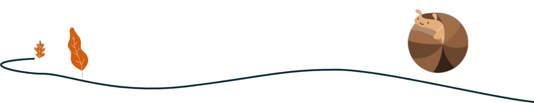 A minimalistic black curved line on a white background.