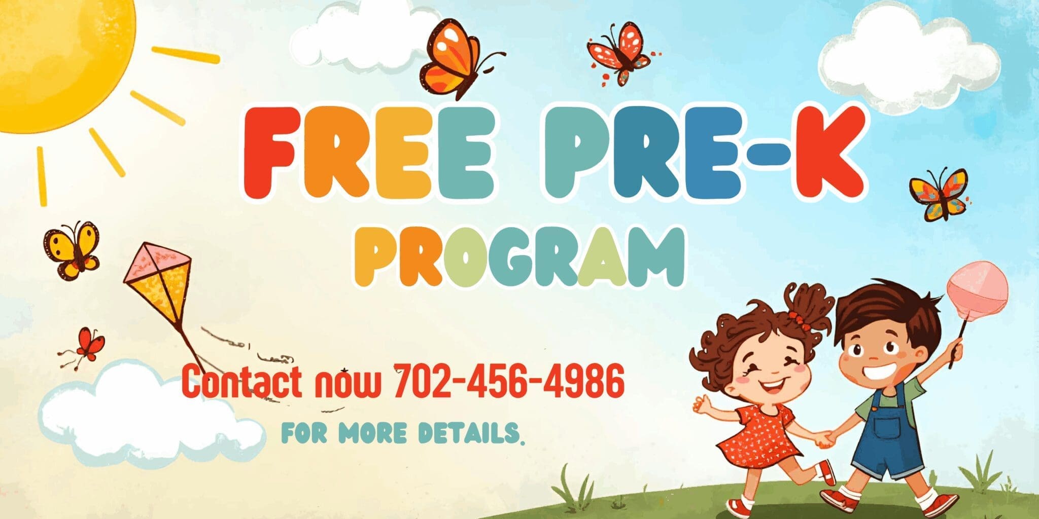 Free Pre-K program with contact information.